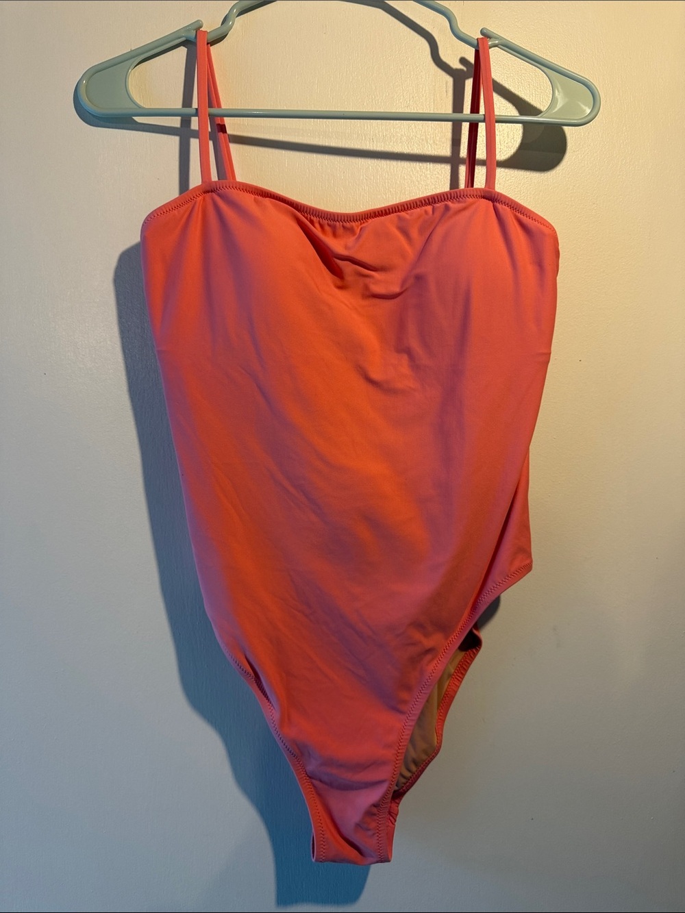 JCrew Coral One-Piece Swimsuit - Classic Spaghetti Strap